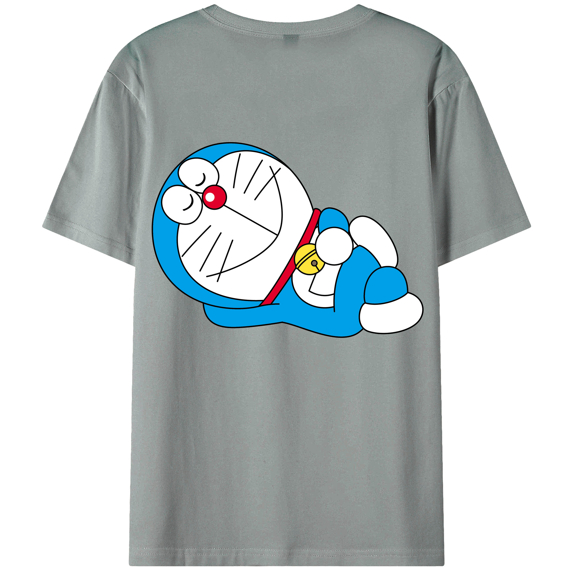 （画像用） ドラえもん Doraemon 綿100％ メンズ半袖Tシャツ（バックプリント） 通気性